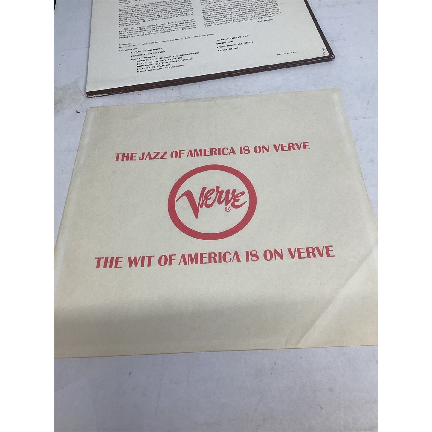 STAN GETZ AND THE OSCAR PETERSON TRIO VERVE STEREO EARLY PRESS V6-8251