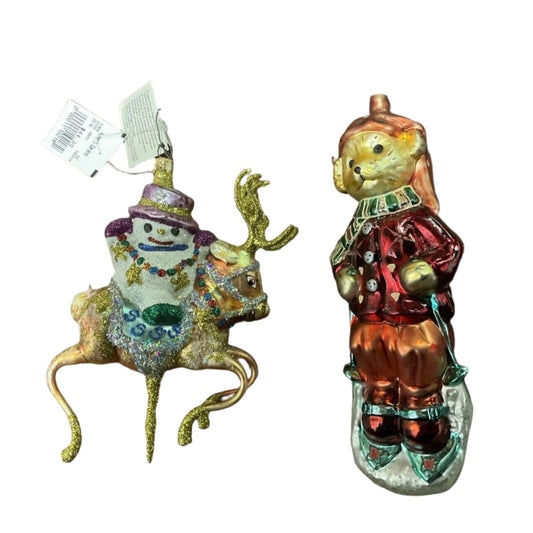 Radko Vanderbear Sleddin And Skiddadlin + Snowman Riding Vixen Reindeer / Damage
