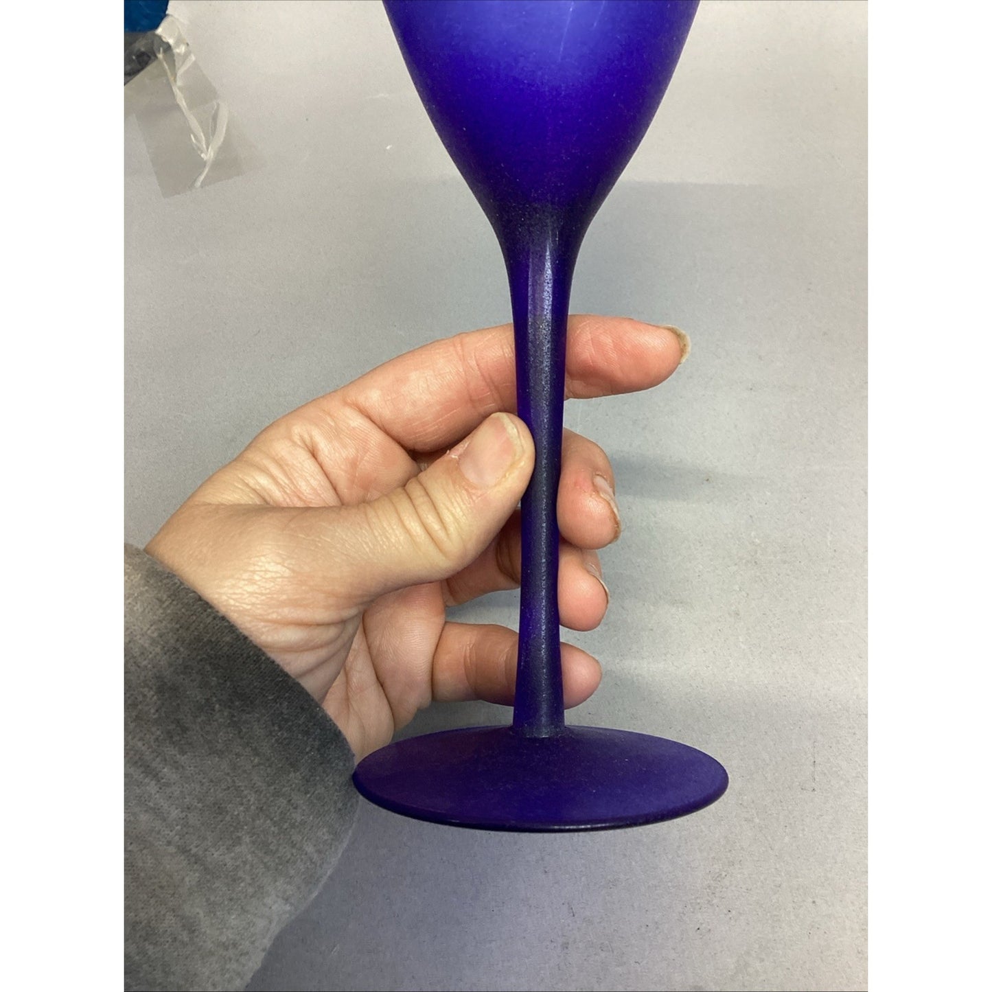 Vintage Set of 2 Cobalt Blue Champagne Glasses