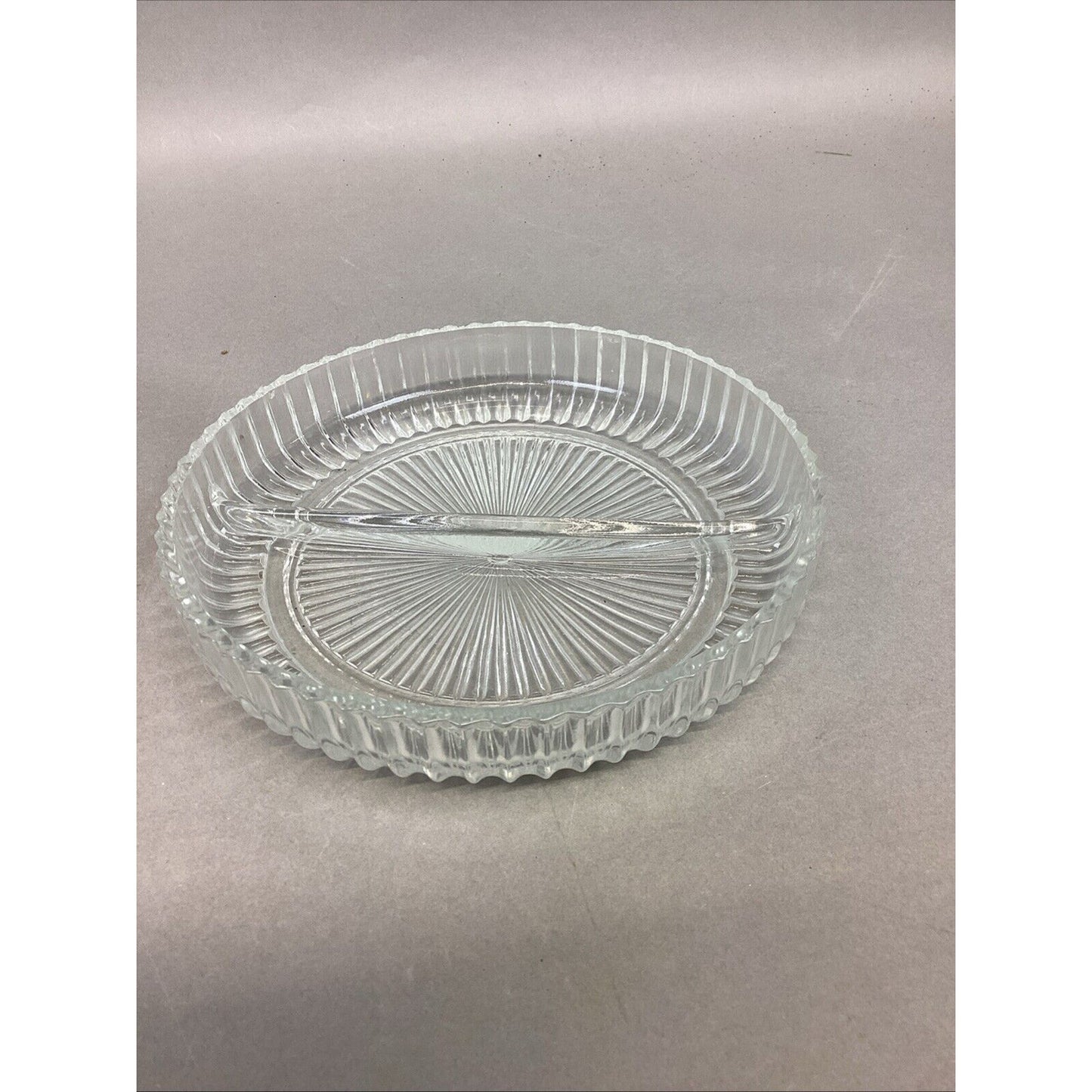 Set Of 2 Anchor Hocking Wexford Small Bowl & Indiana Glass Divided Serving Tray