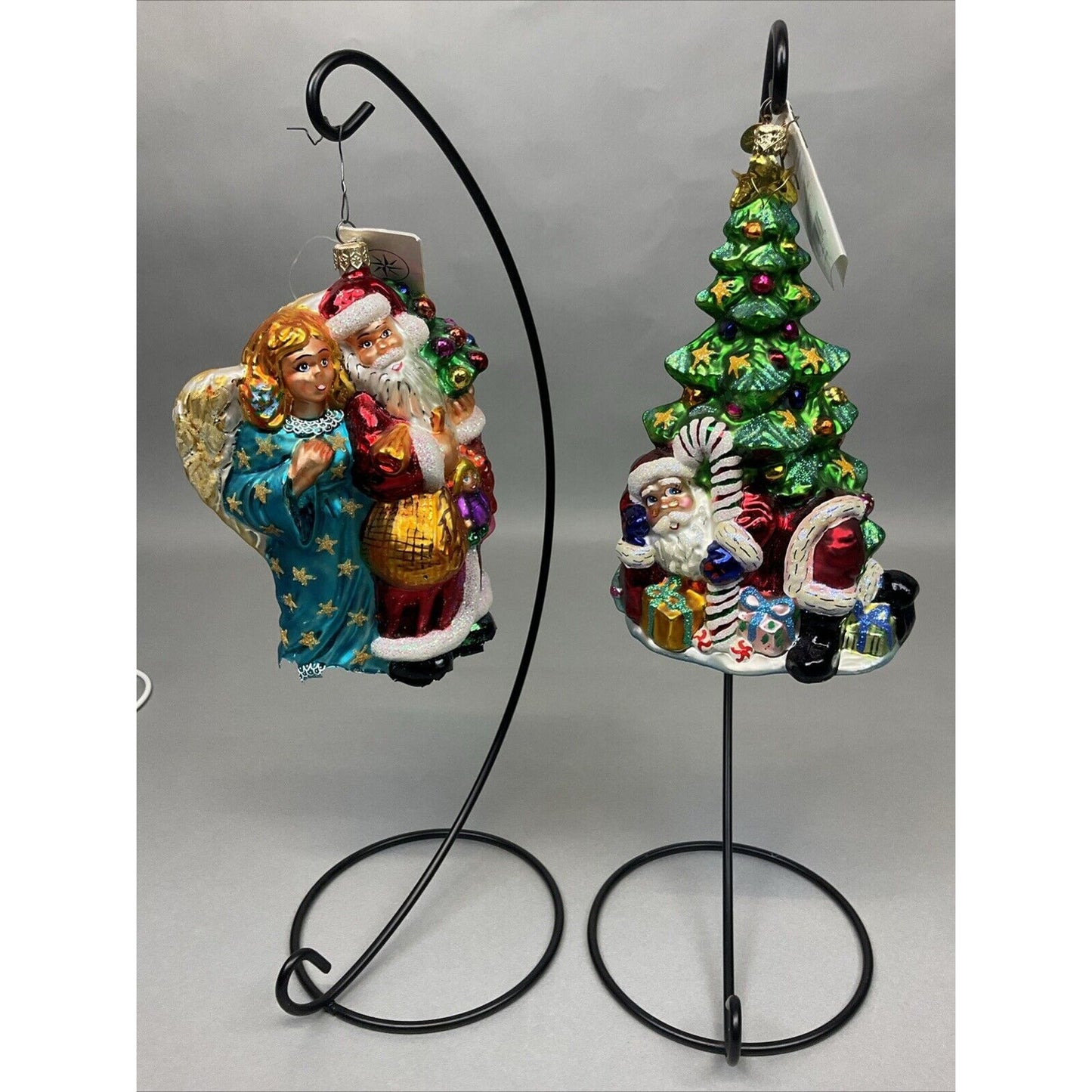 Radko Santa In Tree-Pose + Whispers Of Joy (Santa With Angel) / Damaged