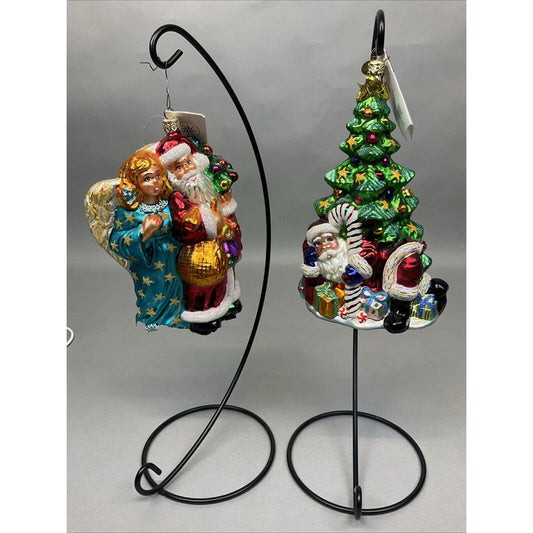 Radko Santa In Tree-Pose + Whispers Of Joy (Santa With Angel) / Damaged