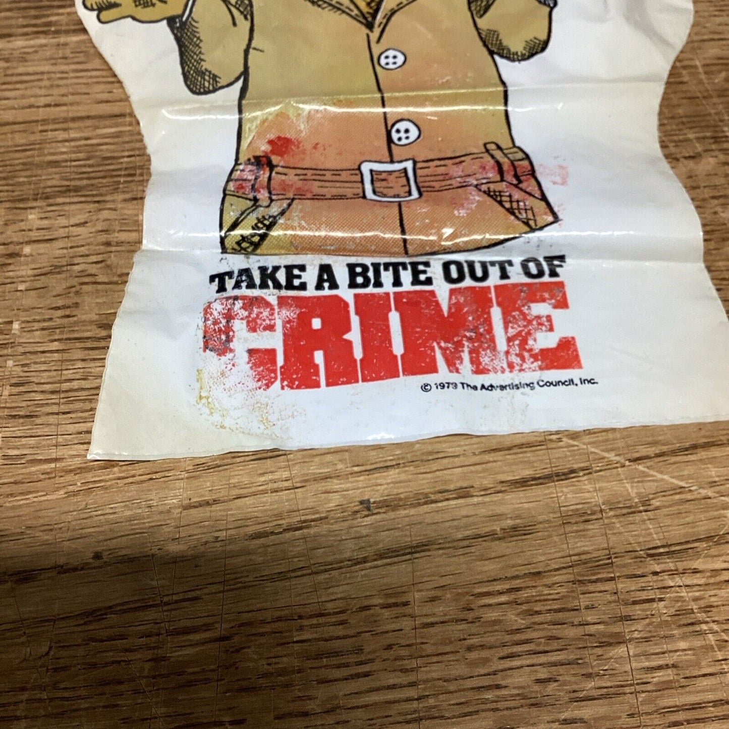 Vintage Scruff Mcruff Dakin Crime Dog Plush (1979) W/ Pin Badge & Baggie (1973)