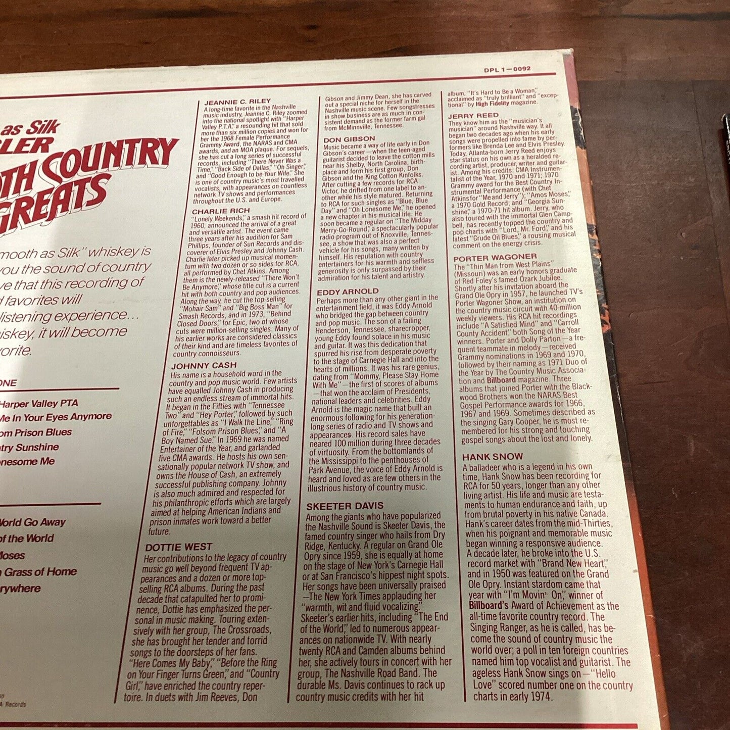 Smooth Country Greats & Galaxy Of Golden Hits LP Record