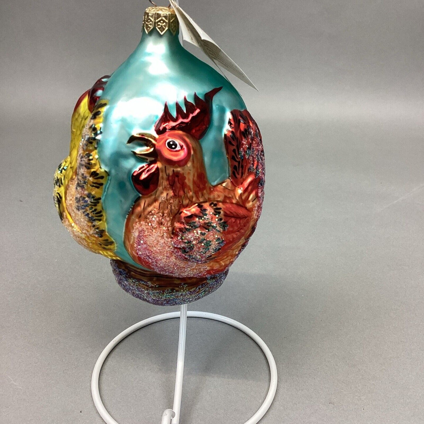 Christopher Radko Three French Hens 12 Days Of Christmas Glass Ornament W/ Tag