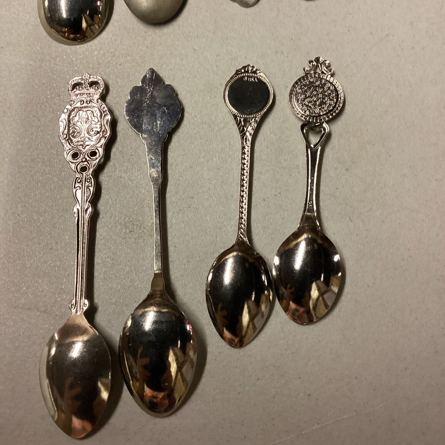 Queen Mary Lot Of 8 Souvenir Ship Spoons