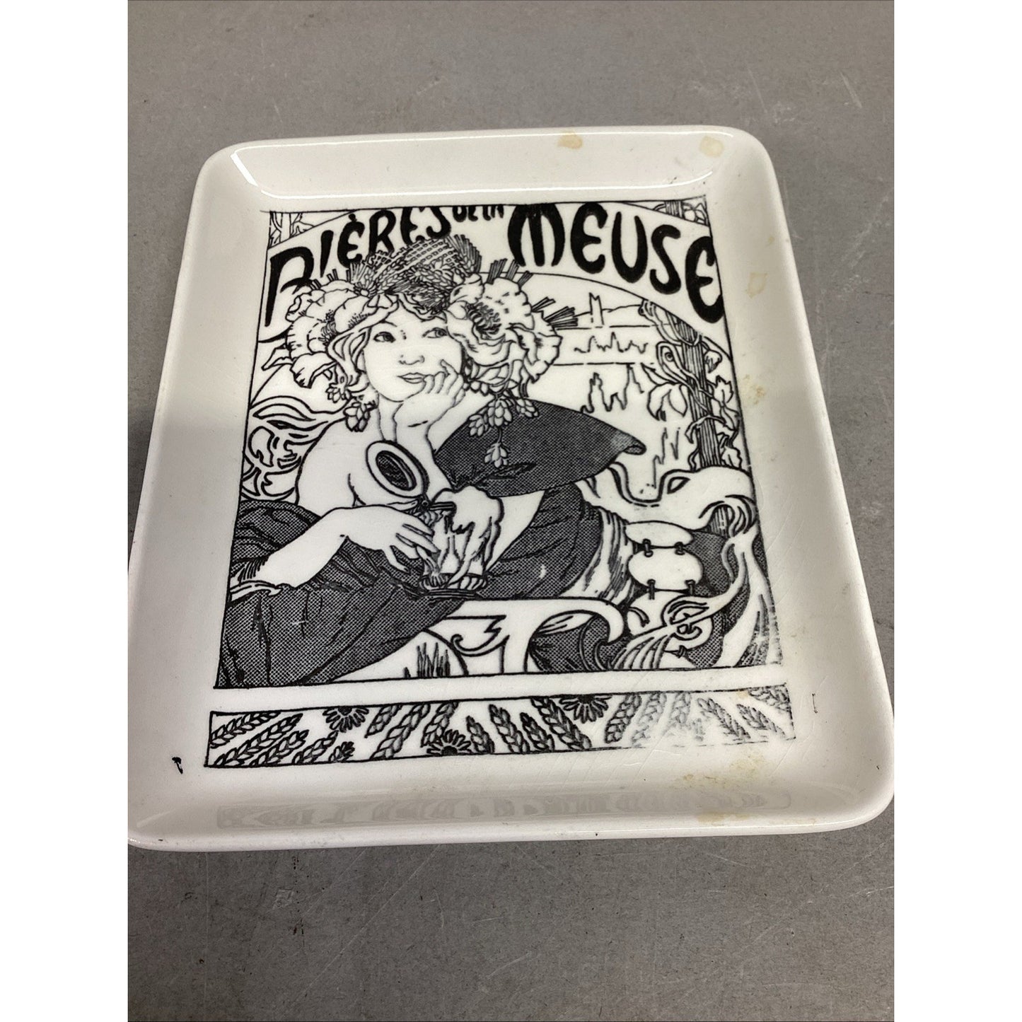 3 Belle Epoque Trinket Trays French Actresses - Made In Paris, France - 6x5”