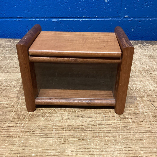 Dolphin Genuine Teakwood Wooden Recipe Box Or Candle Holder