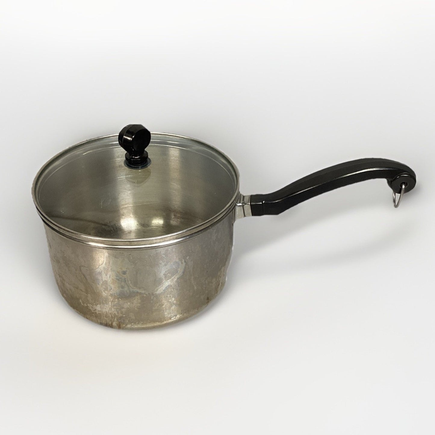 Vintage Farberware Stainless Steel 3 Quart Pot With Glass Lid