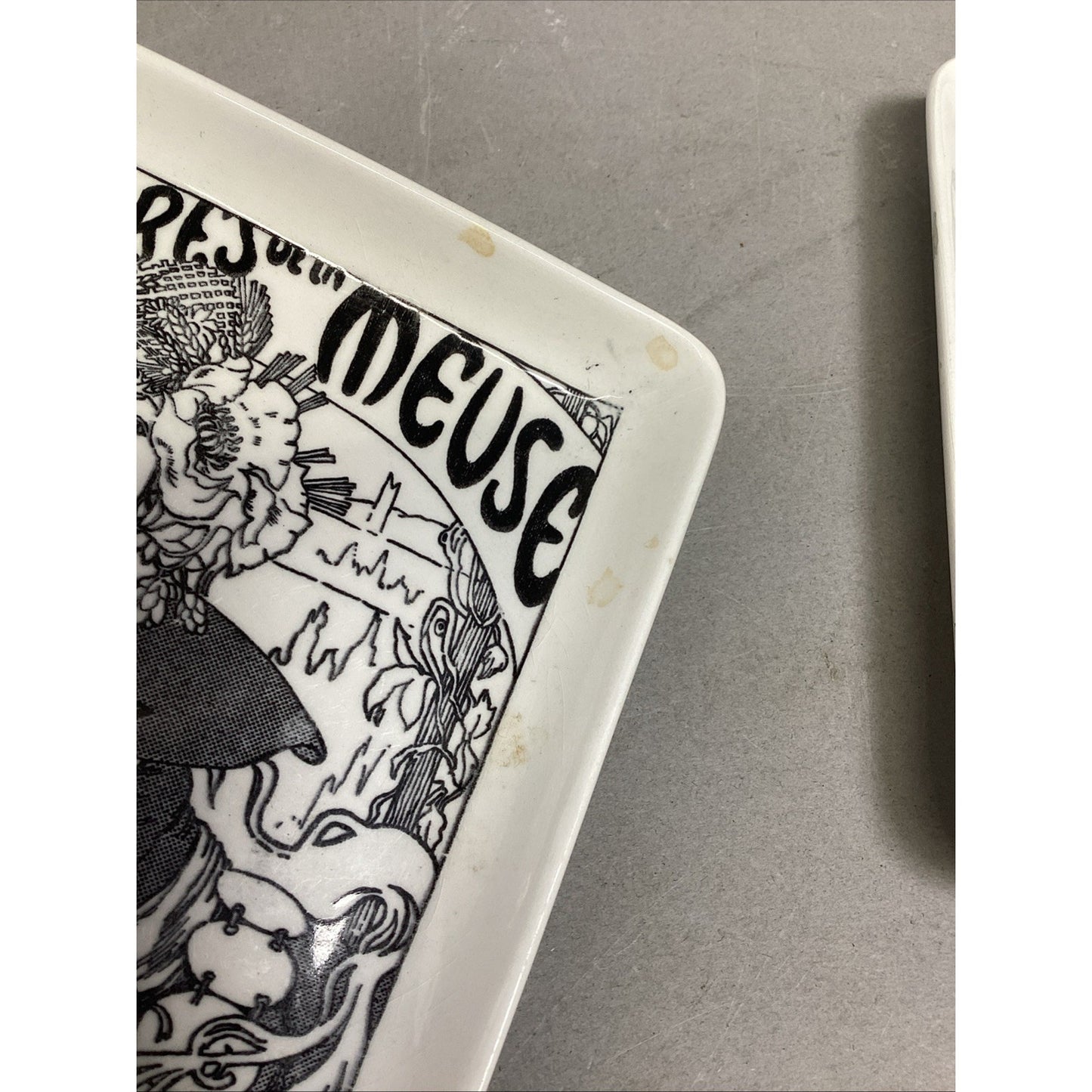 3 Belle Epoque Trinket Trays French Actresses - Made In Paris, France - 6x5”