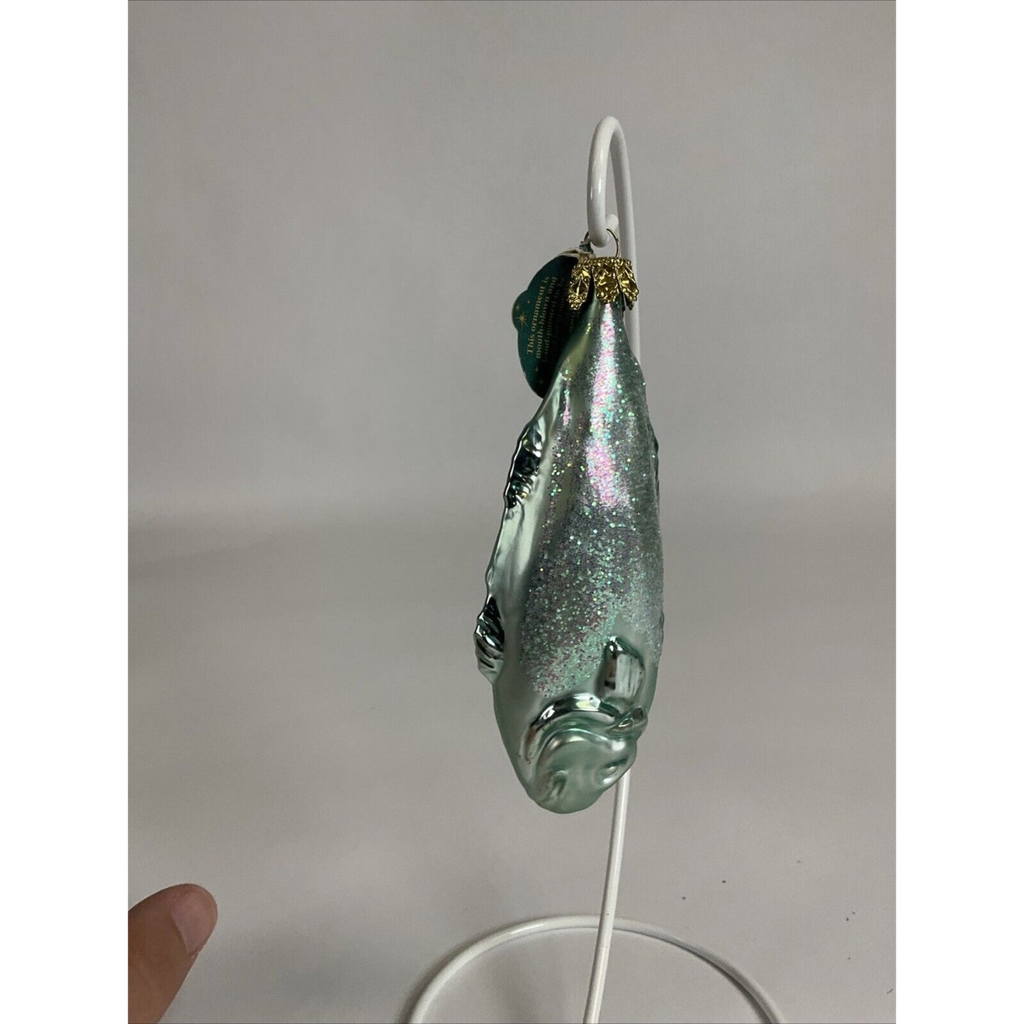 Christborn Glass Figural Fish Christmas Ornament