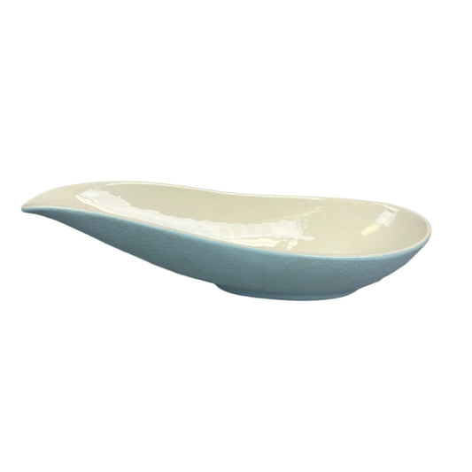Vintage Hull USA Semi Matte Light Blue 13” gravy bowl