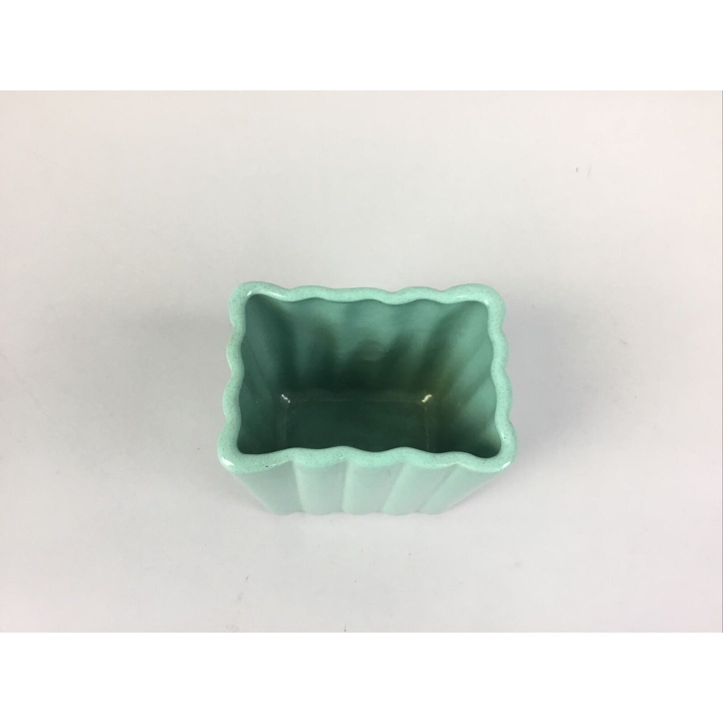 Vintage USA Potter Vase Green Glaze With Flow