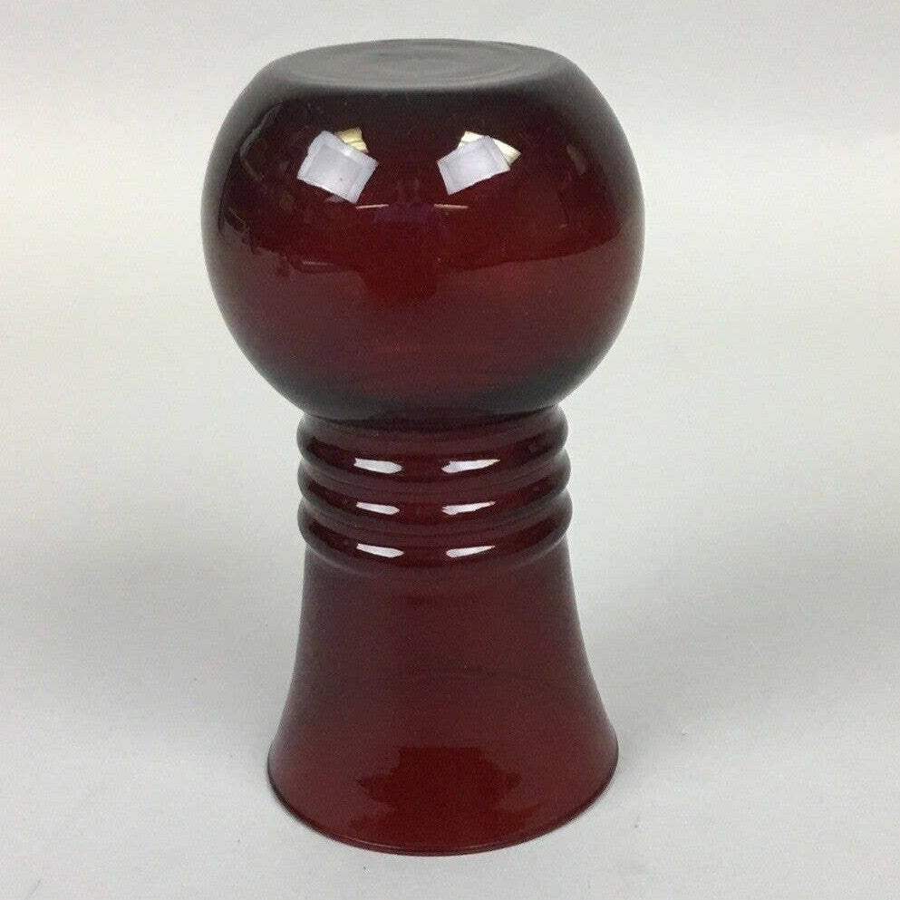 Vintage Anchor Hocking Royal Ruby Ball Bottom Flower Vase 7”