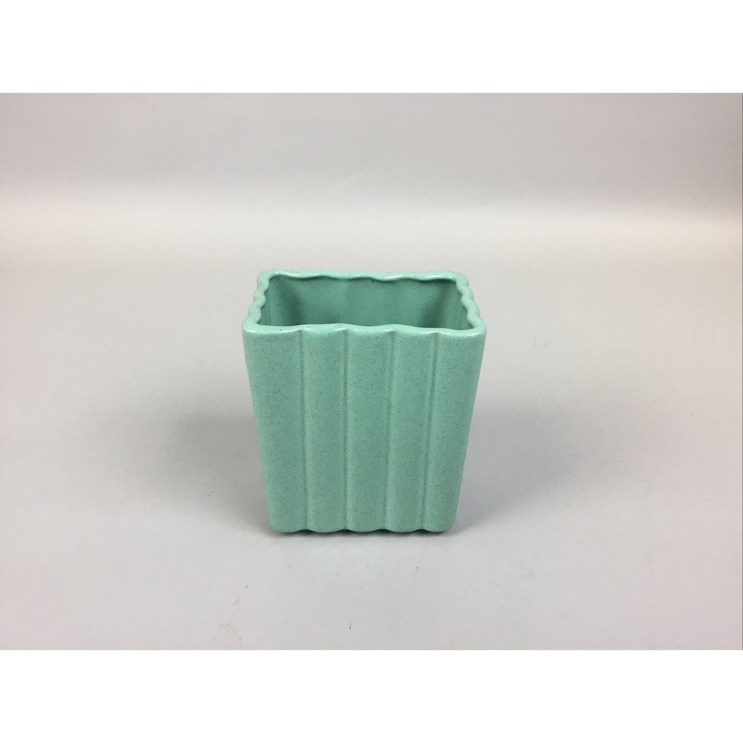 Vintage USA Potter Vase Green Glaze With Flow