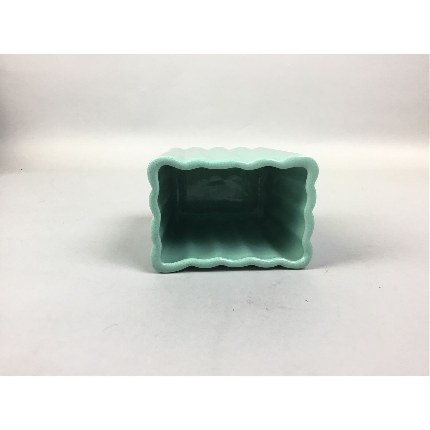 Vintage USA Potter Vase Green Glaze With Flow