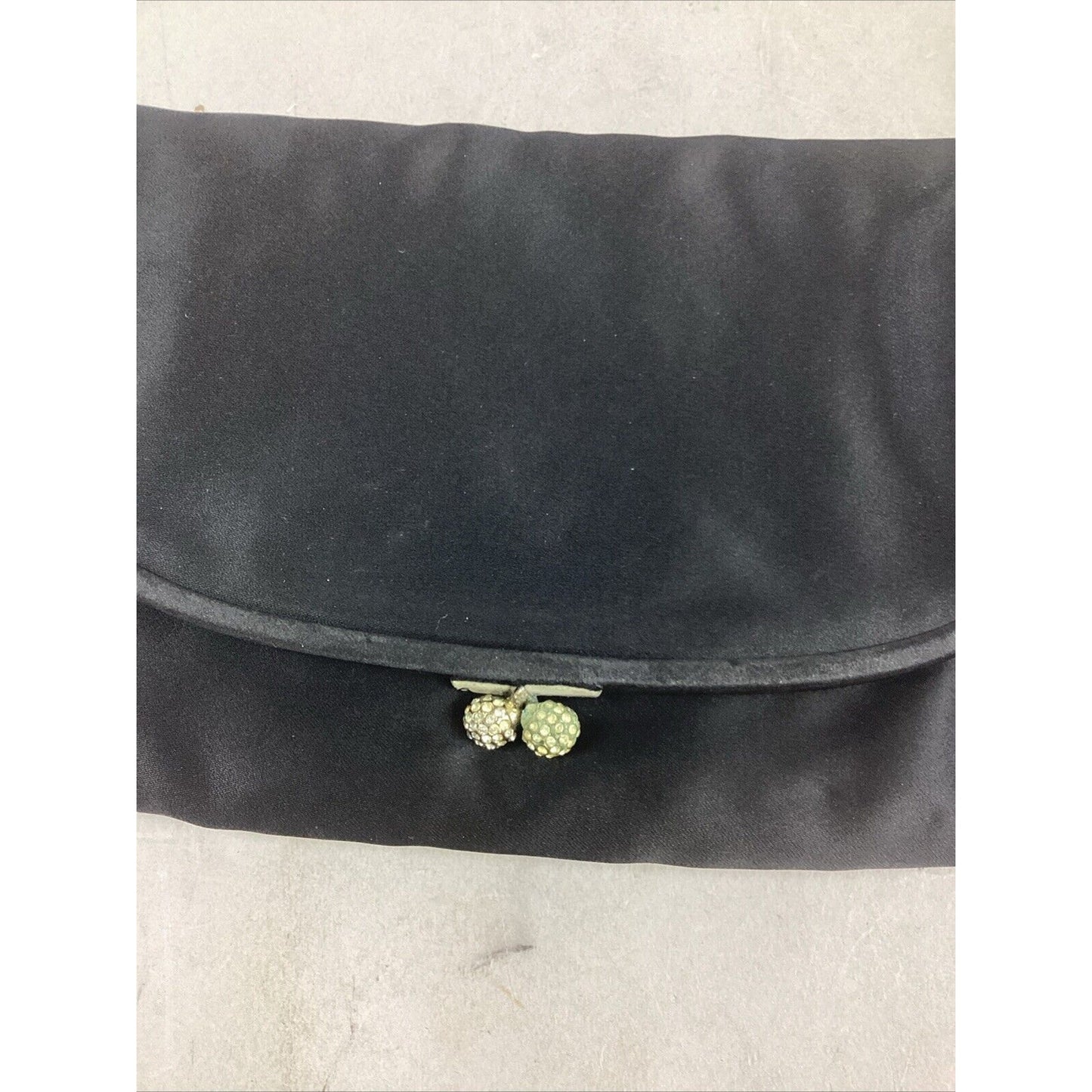 Vintage Coblentz Black Satin Clutch Purse Handbag