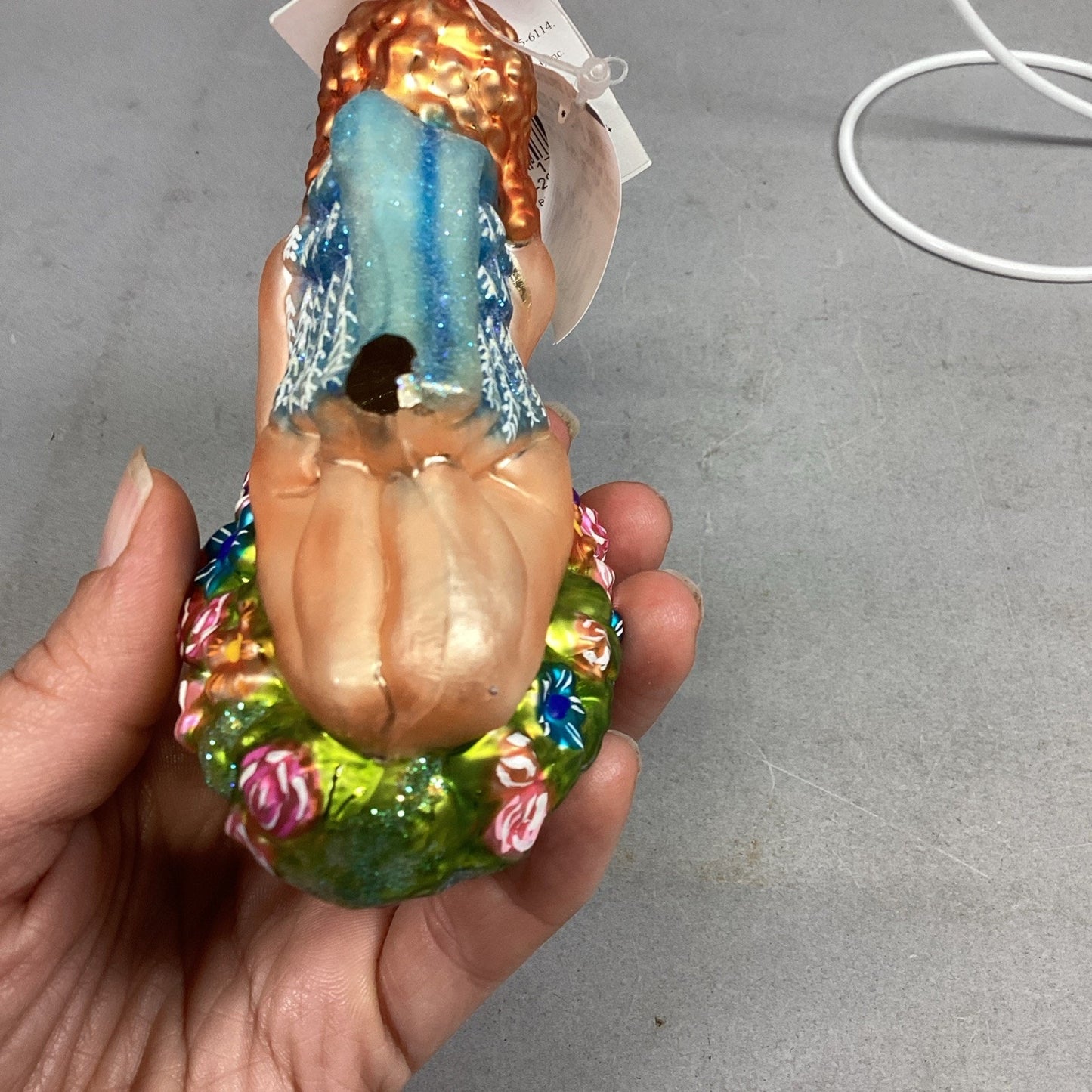 Christopher Radko Cherubic Angel Ornament Love Blossom - Damaged On Wing