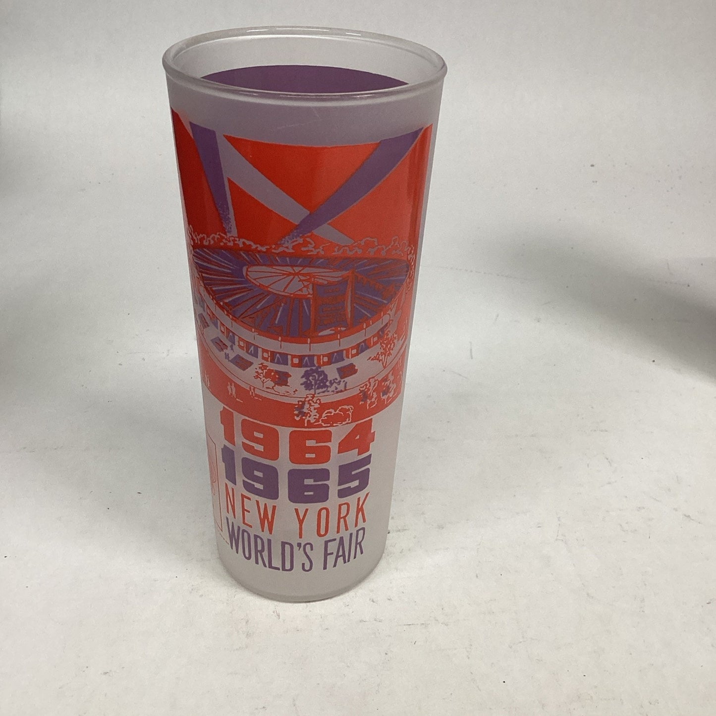 Vintage 1964-1965 New York World's Fair Frosted Glass Tumblers - Set Of 4