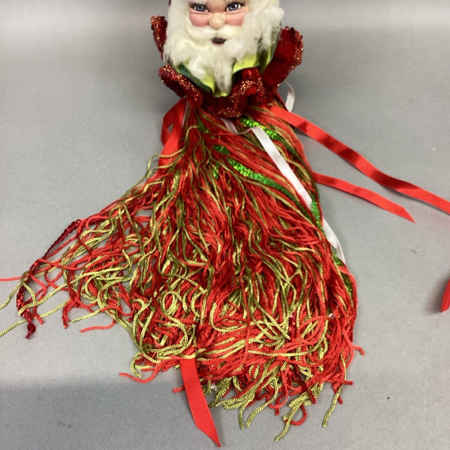 Victorian Style Santa Claus Head Tree Topper - 27”