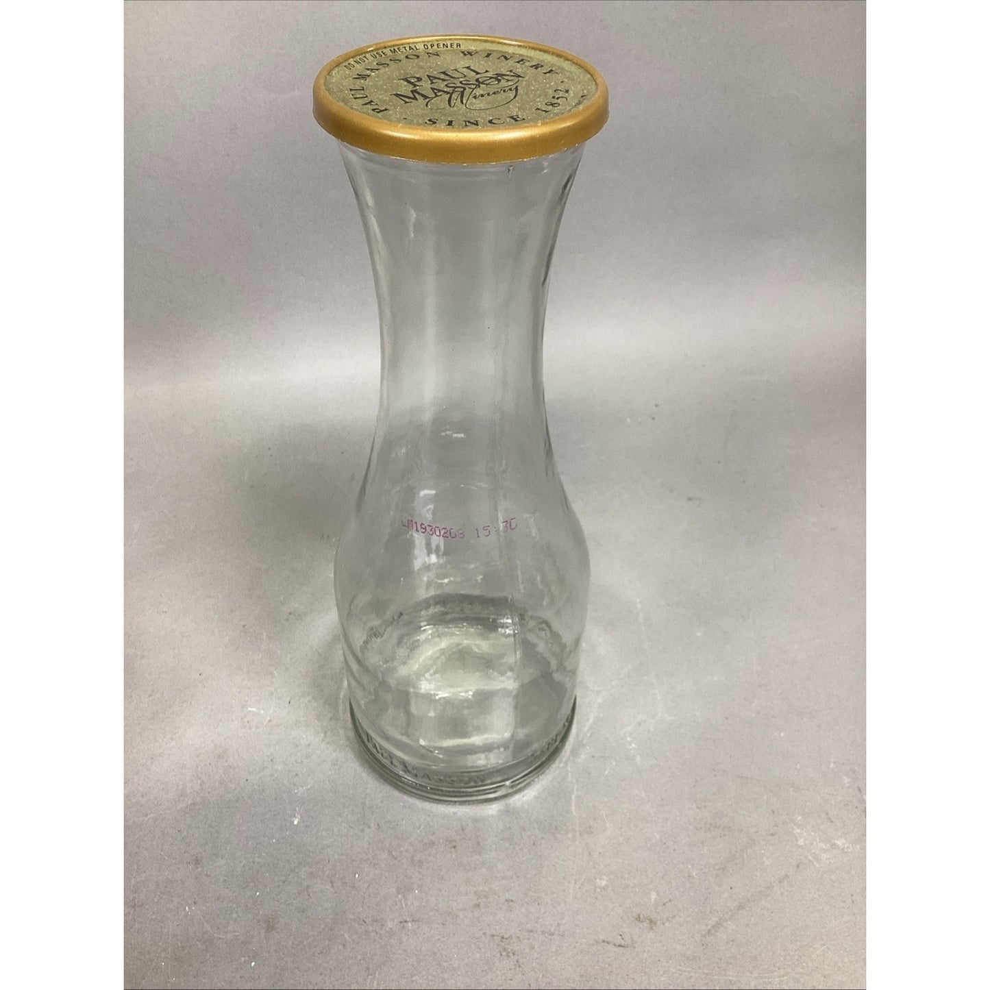 Set Of 2 Paul Masson Glass Carafe Wine Bottles - Since 1852