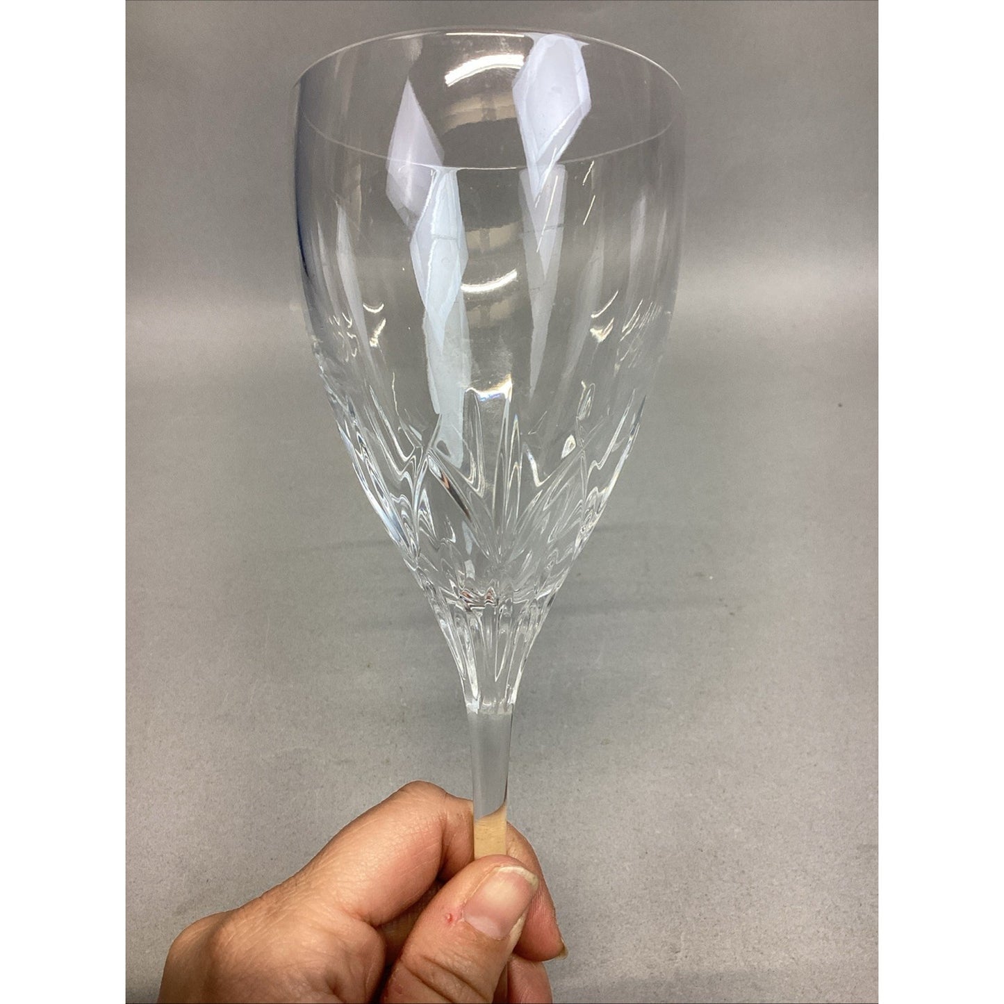 Signed Kate Spade Crystal Wine Glass - 8.75”H