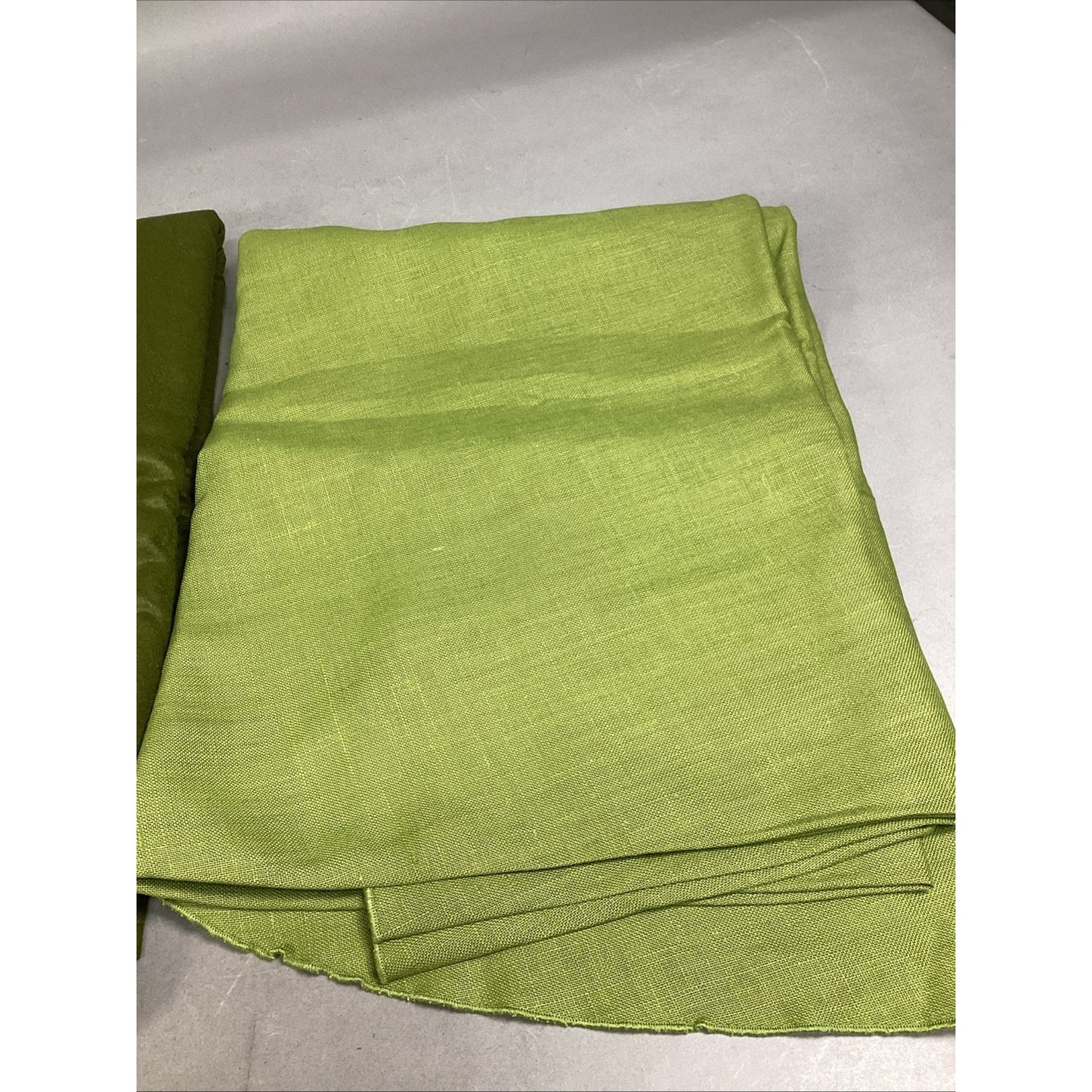 Set Of 2 Green Material For Tablecloth/Crafts/Blanket Making Fleece And Canvas