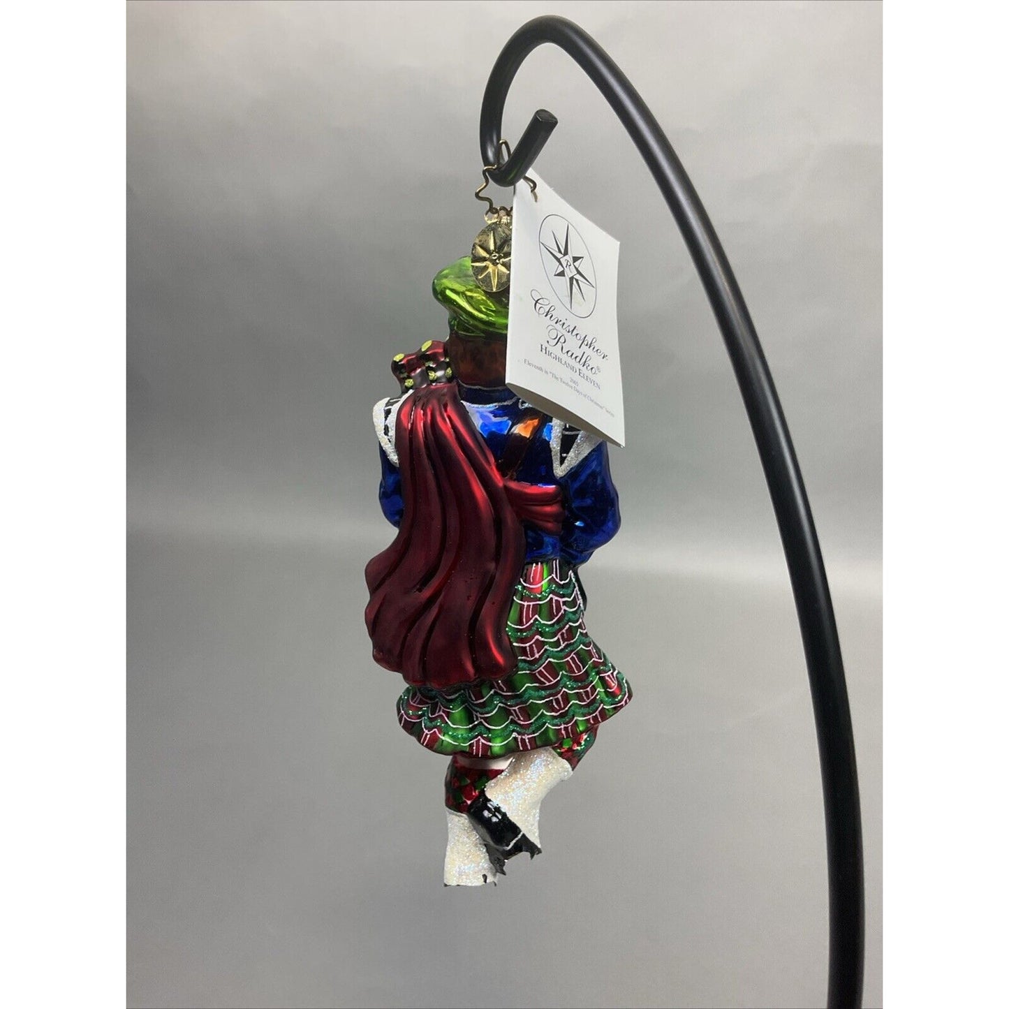 Radko “Highland Eleven” + “Winter Dream Santa” Christmas Ornaments / Damaged