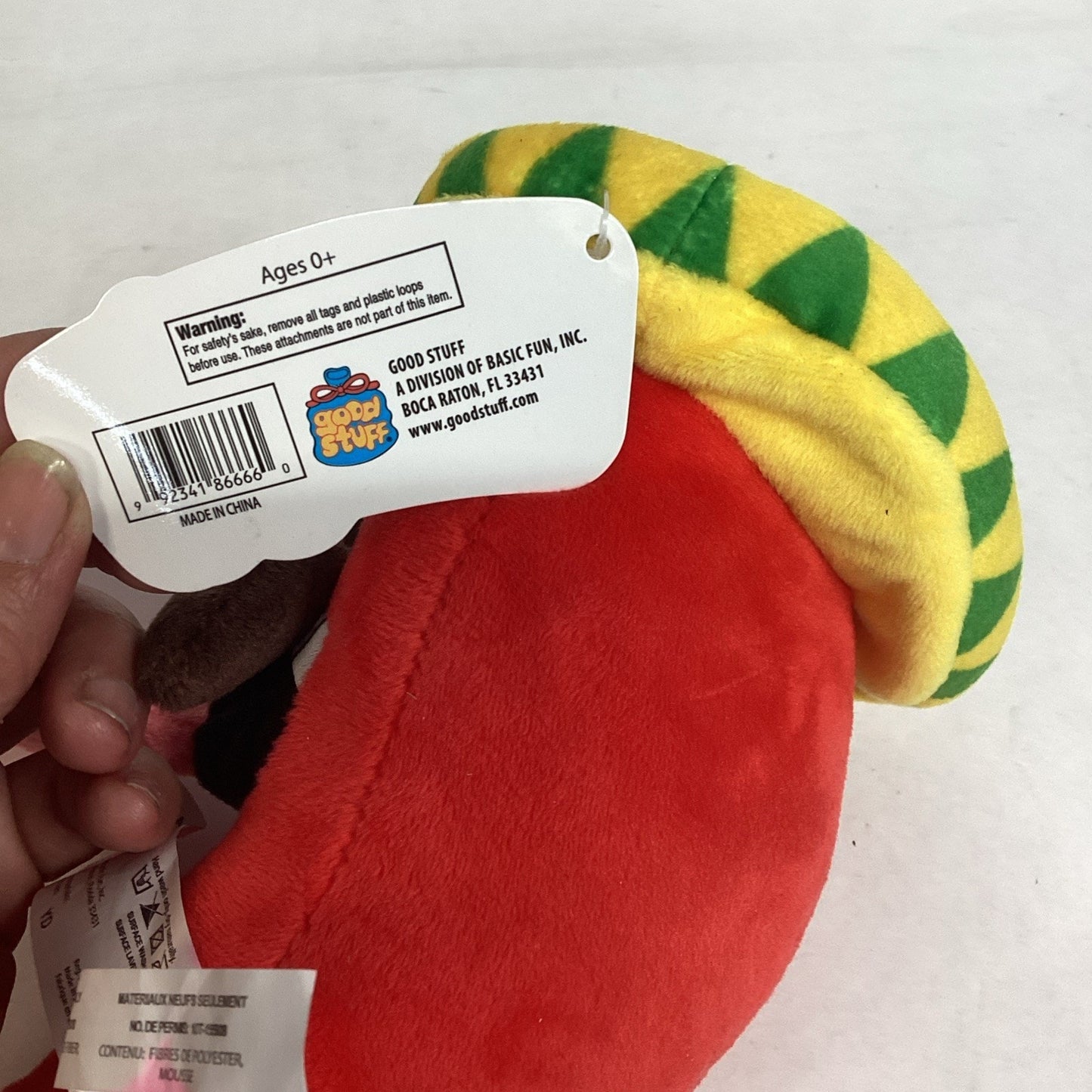 8" Spicy Amigos Hot Sauce Bottle Mustache Plush Muy Caliente Tongue Good Stuff