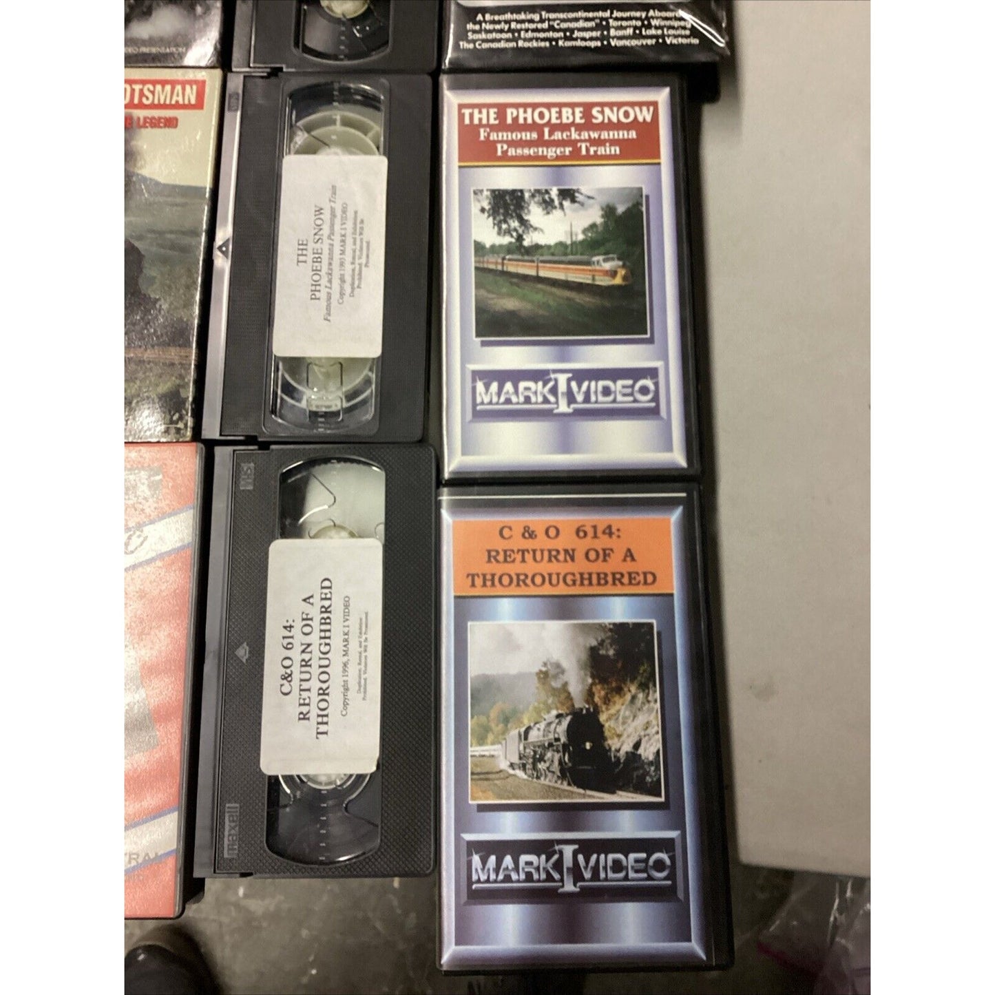 Lot Of 8 Train VHS Tapes - Flying Scotsman, Steam Across America, Great Canadian