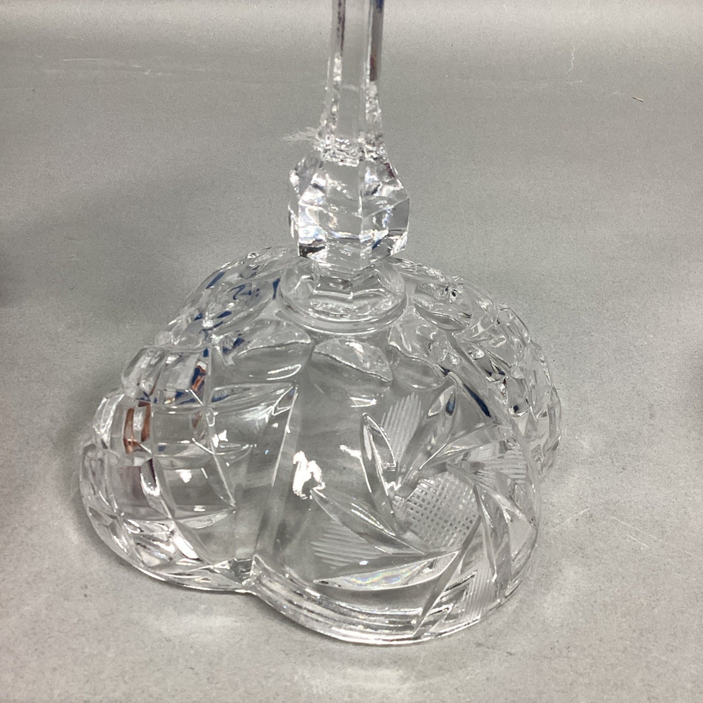 VTG Lead Cut Crystal Covered Candy Dish Spire Pinwheel Footed