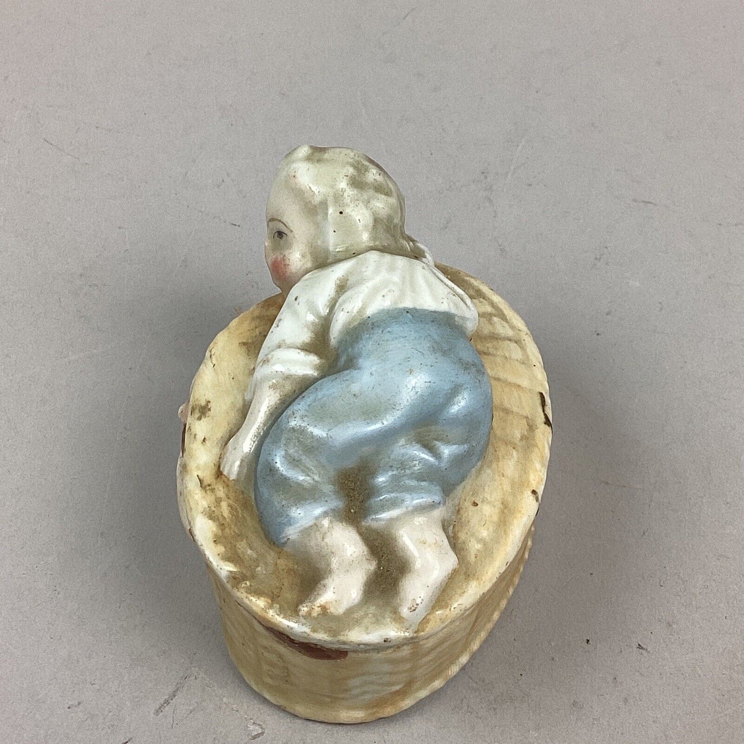 Rare Old Victorian Figural Children at Play Porcelain Figurine