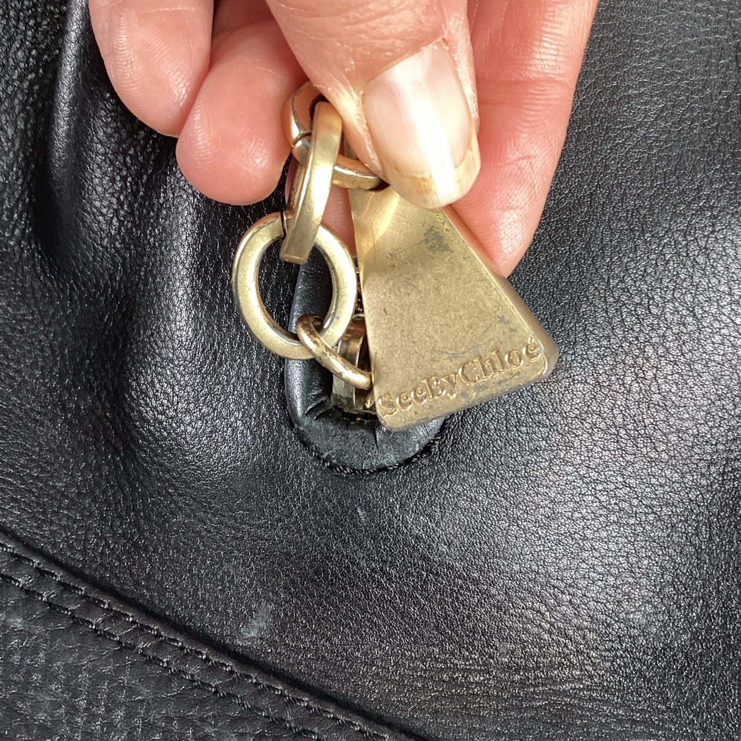 See By Chloe Black Leather Backpack With Dust Bag