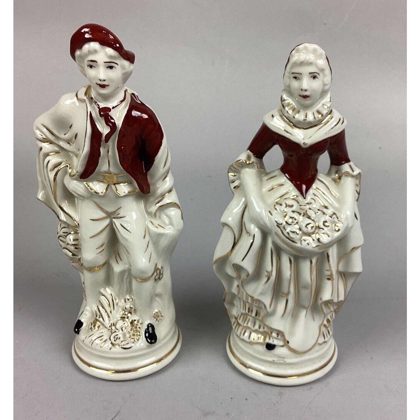 Set Of 2 Vintage Porcelain Figurines - Man & Woman