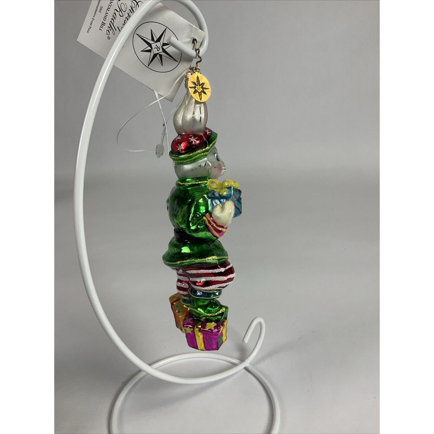 Christopher Radko Santaland Billy Bunny Elf Christmas Ornament 2003