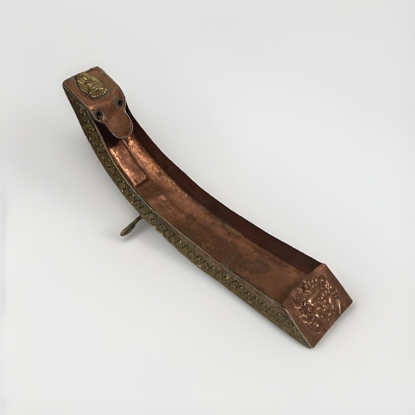 Antique Tibetan Copper Gilt Incense Burner - Buddha