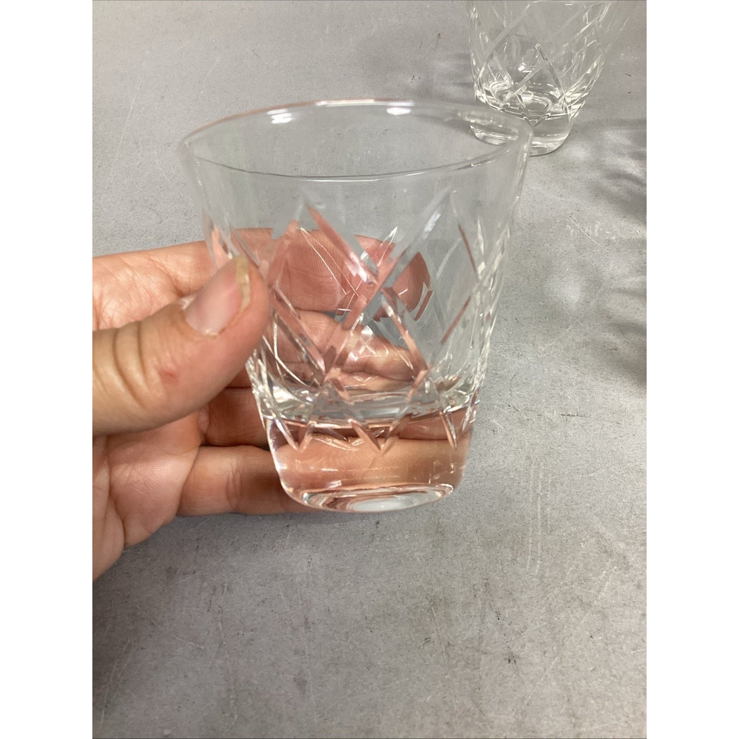Webb Corbett Scotch / Old Fashioned Glasses Set Of 6 & 1 Glass Tumbler