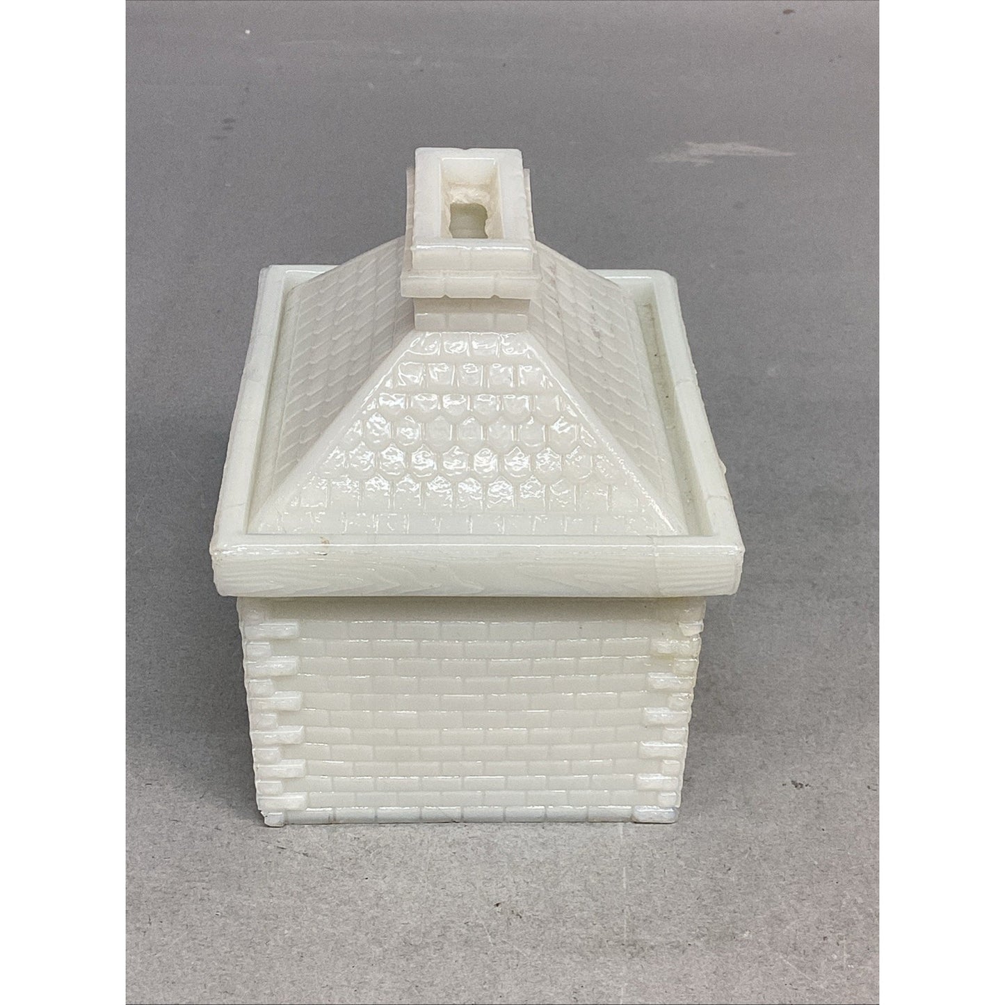 Westmoreland Milk Glass Schoolhouse Mustard Jar With Lid