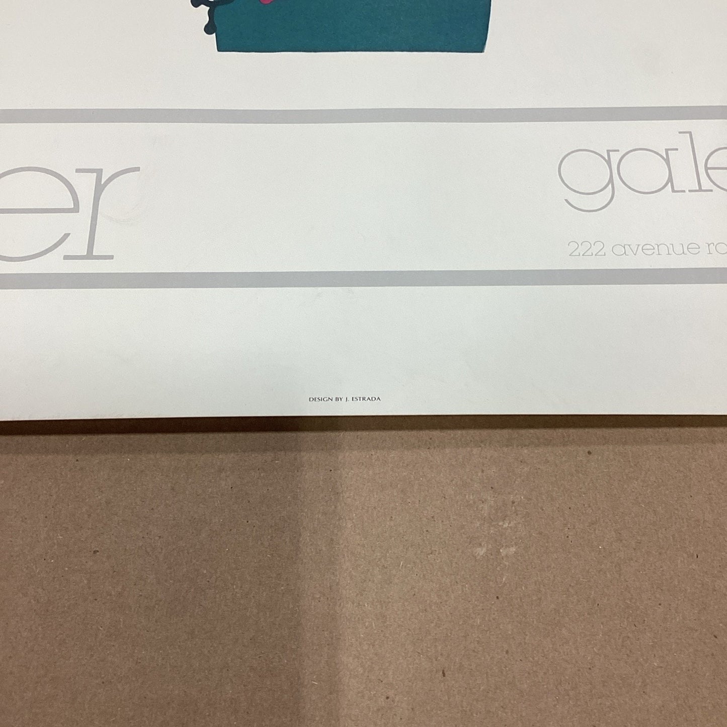 Galerie El Baz Lander - Floral Vase Poster - 39.5x27.25” Art Expo NY 1981