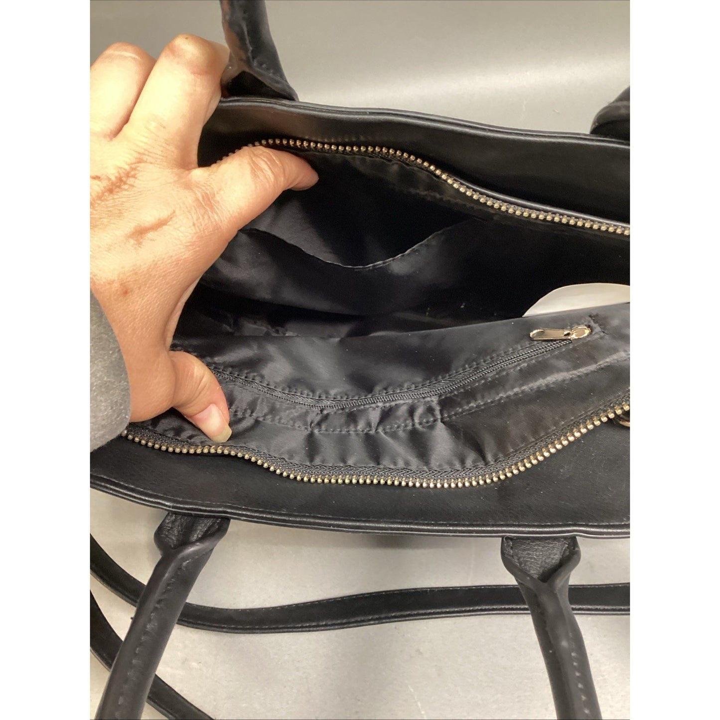 Black Synthetic Leather Purse