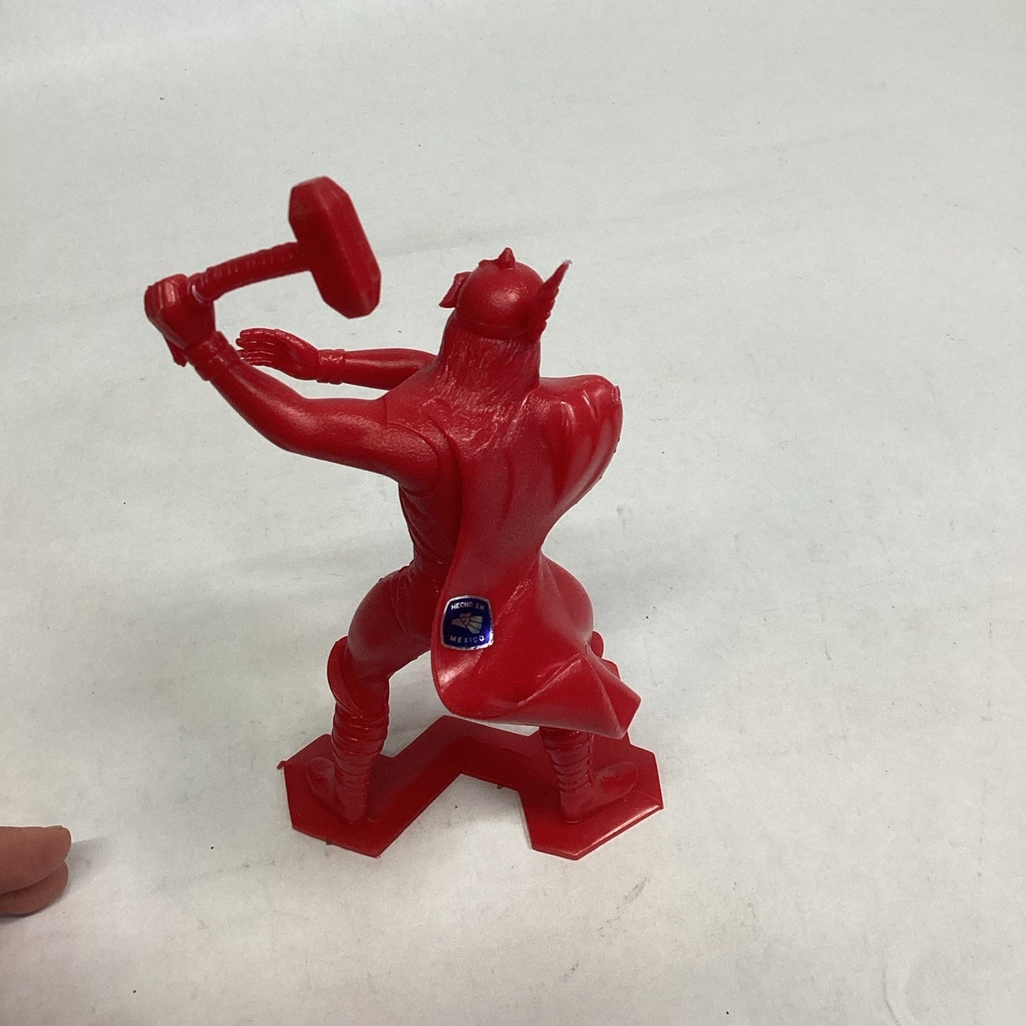 VTG 1967 Marvel Marx Thor 6" Plastic Red Figurine Super Hero Action Figure NOS
