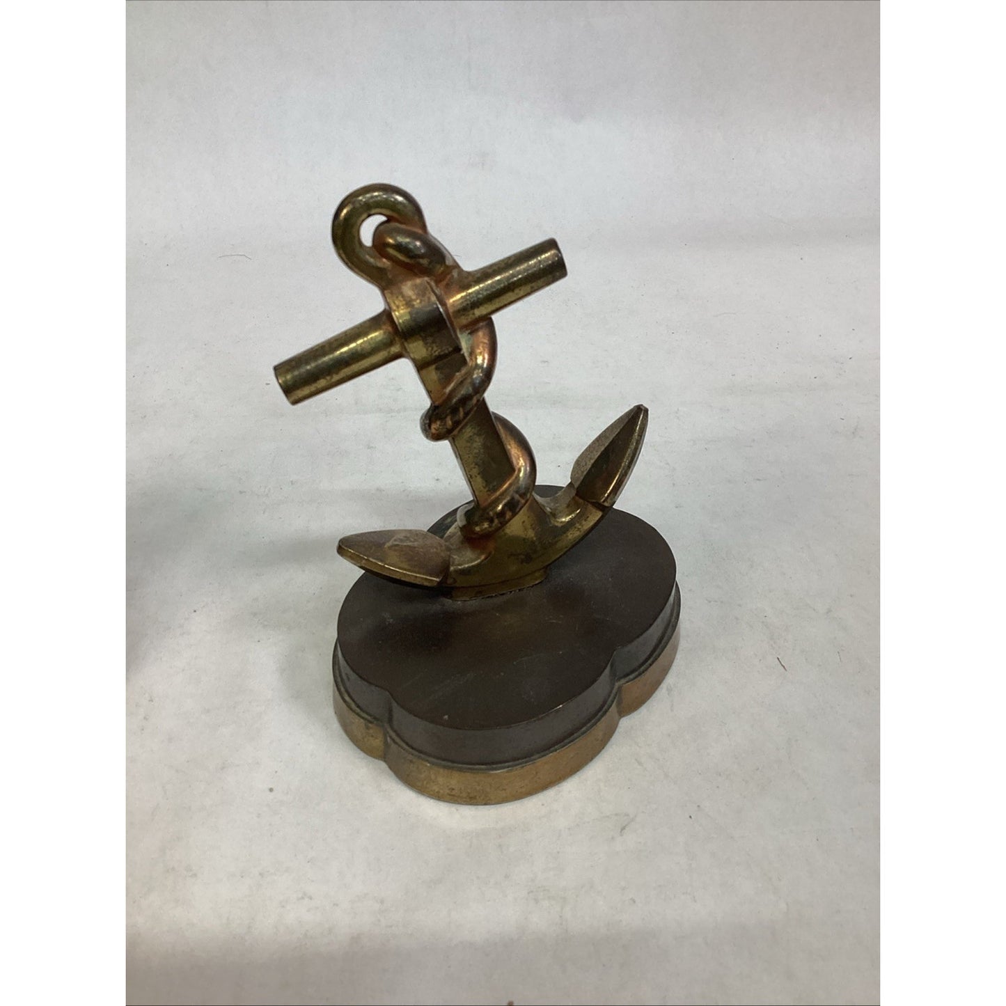 Vintage Maritime Brass Anchor Bookends PM Philadelphia Manufacturing