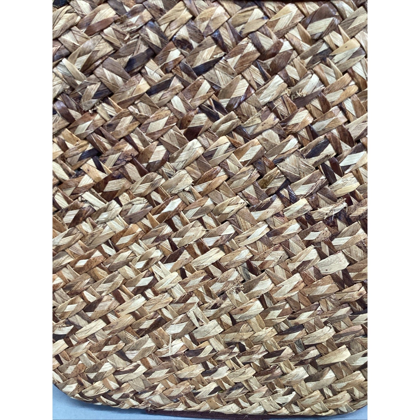 Vintage Woven Luggage Tote Bag - Made In The Phillippines- 12.75x11x3.25”.