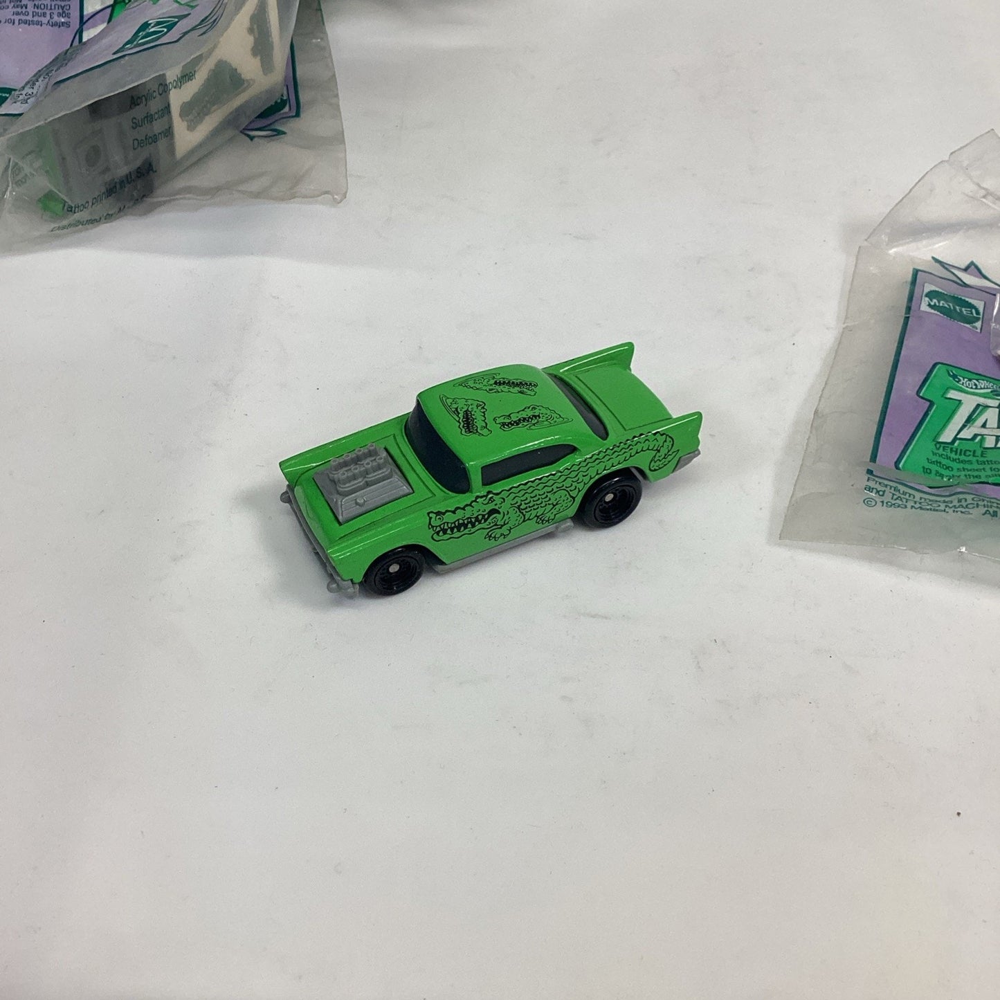 Set Of 6 - 1993 Hot Wheels Totally Toy Holiday Tattoo Machines - McDonald’s