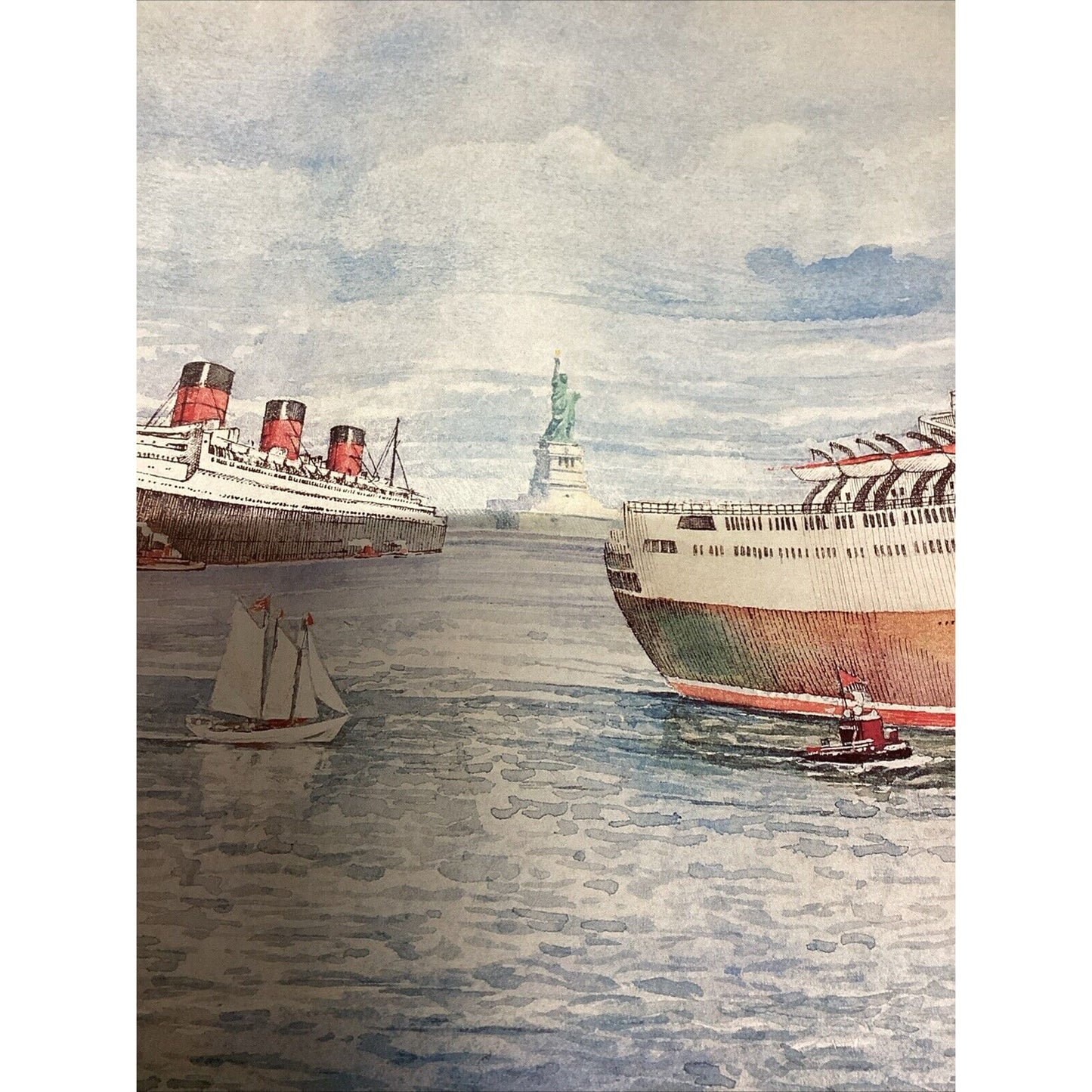 The Legendary Queens - Cunard Queen Mary, QE & QE2 Poster - 29 3/4”x20”