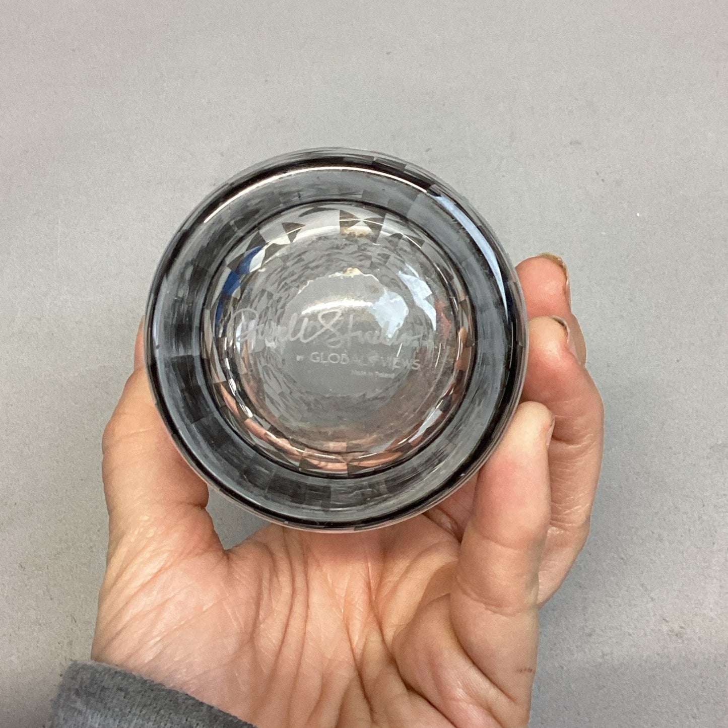 Dwell Studio Signed Glass Tumbler Or Vase - 6”H - Made In Poland