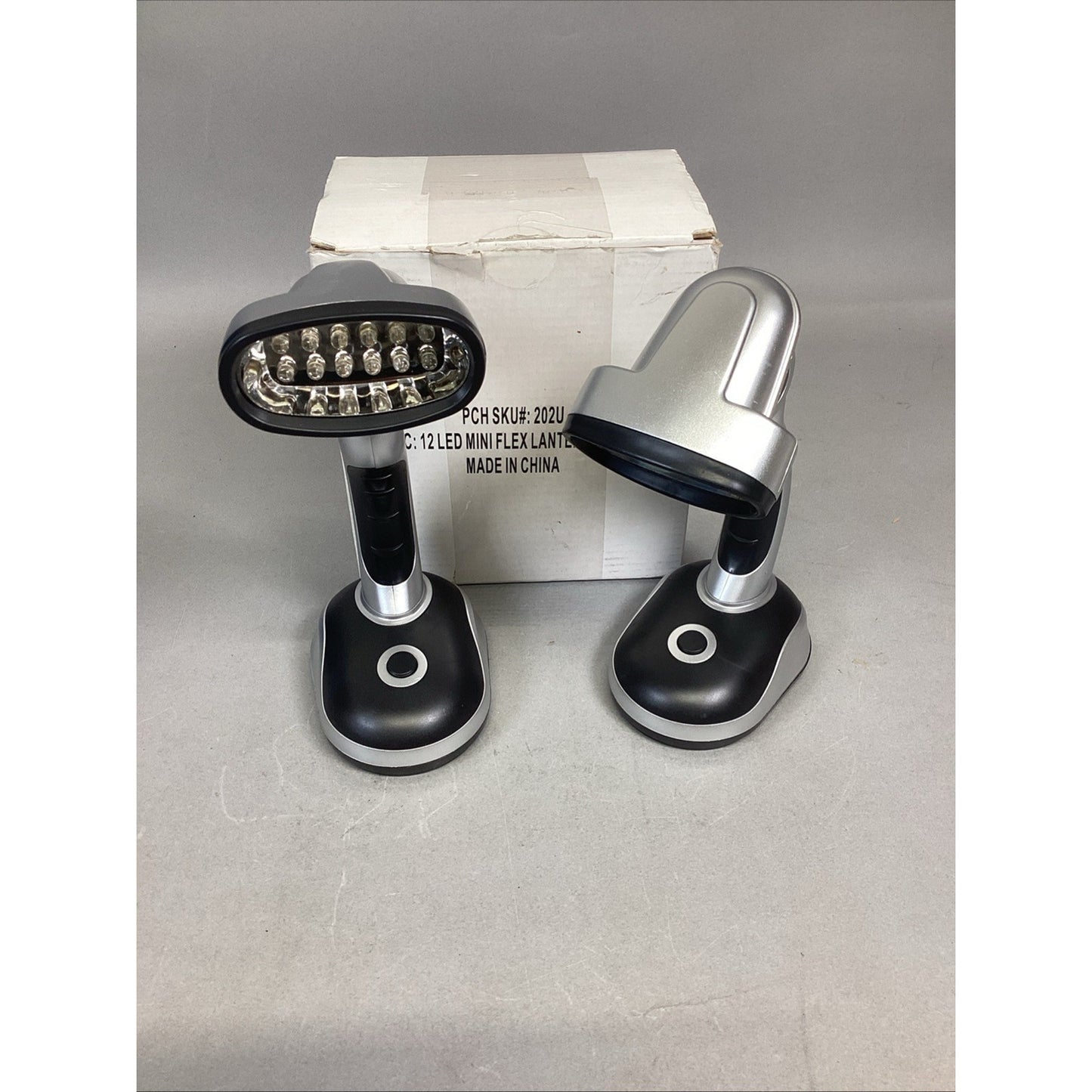12 LED’s - Set Of 2 Mini Flex 8" Counter / Desk Lantern - NEW