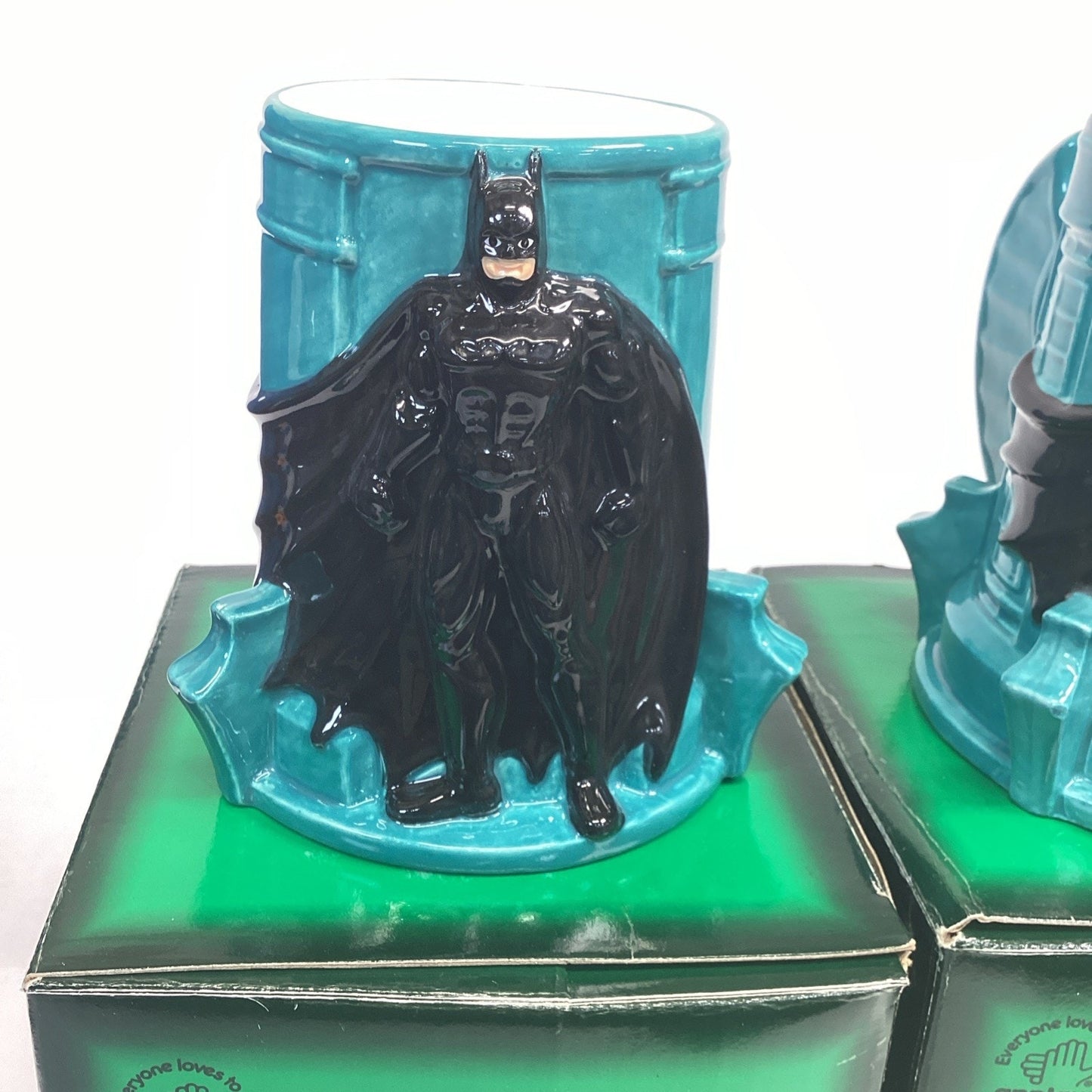 DC COMICS~1995 Applause~Figural Mug Cup~Batman~Batman Forever Set Of 2 - New