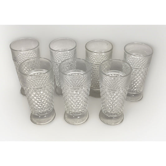 Set Of 7 Anchor Hocking Iced Tea Glass Tumblers - 6.5”H