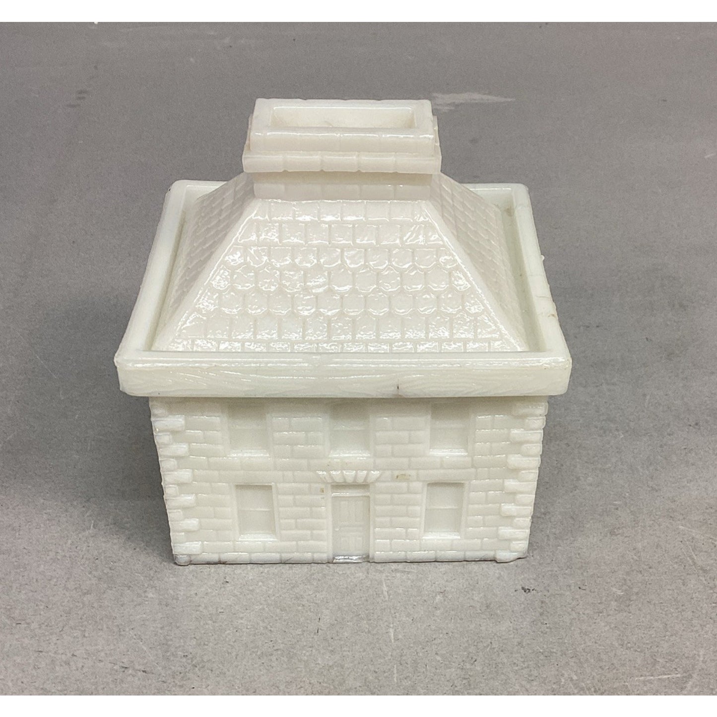 Westmoreland Milk Glass Schoolhouse Mustard Jar With Lid